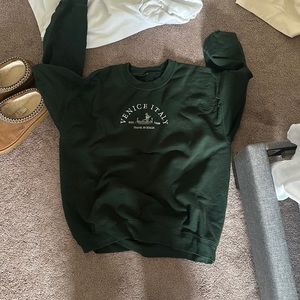 dark green Venice Italy crewneck.